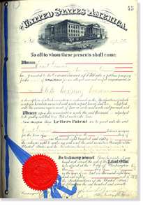 Patent USA 1883